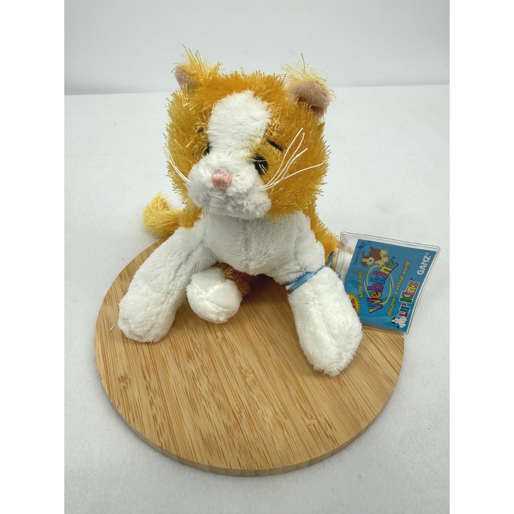 Ganz Webkinz Lil' Kinz Orange Cat Plush Kids Small Orange White Sealed Code Tag